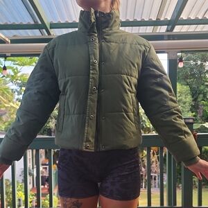 RVCA Dark Green Women's Puffer Jacket